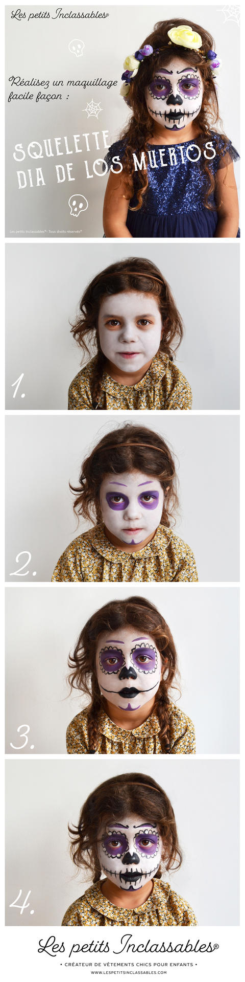 Kit Maquillage Squelette pour enfant pour Halloween