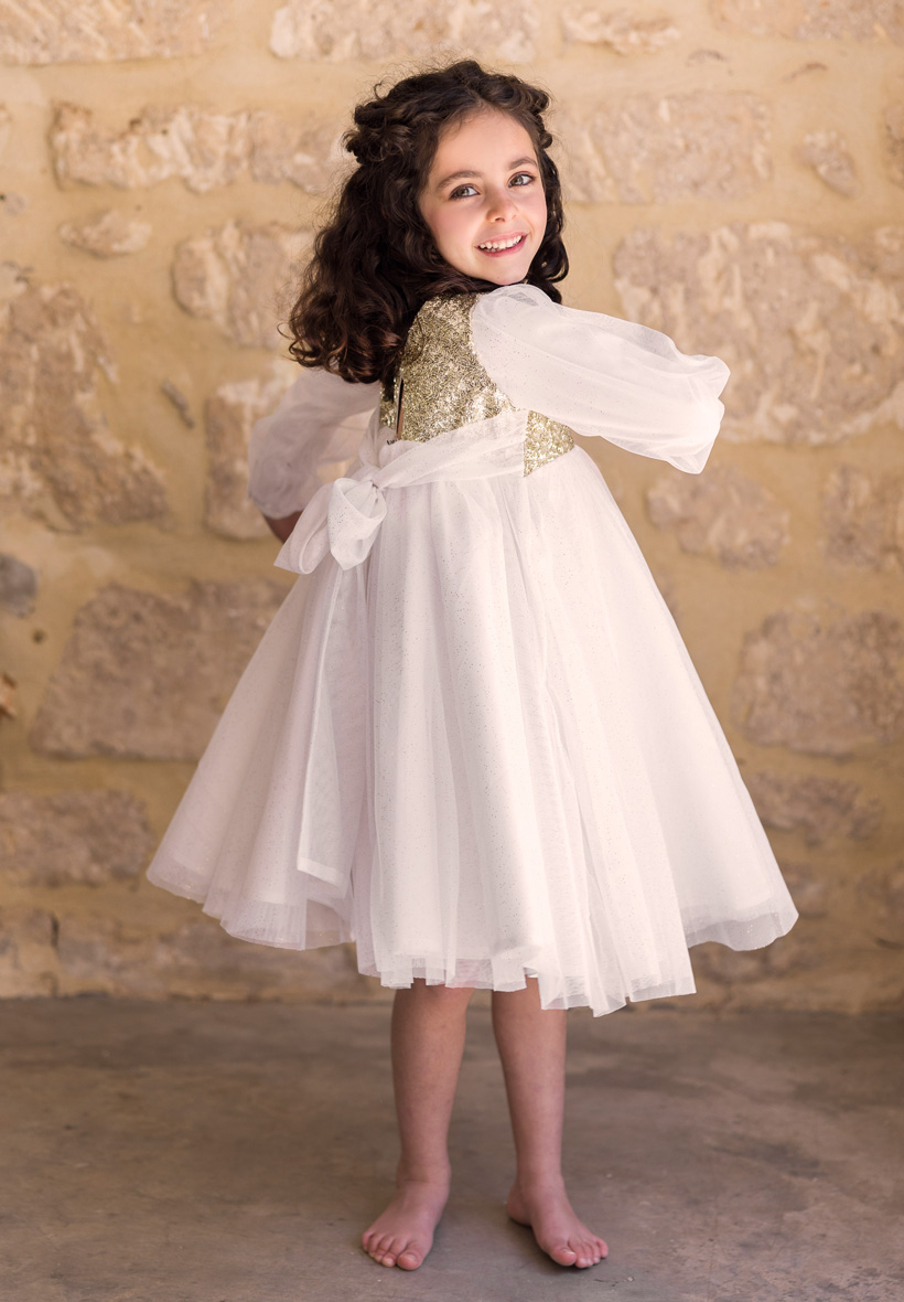 Robe de Princesse Enfant Tulle et Sequins ○ VALENTINE - Le P'tit Grain de  Mil
